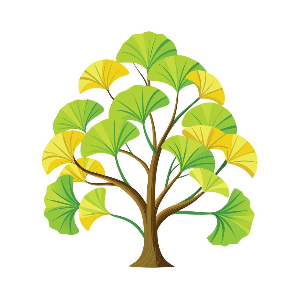 Beautiful Single Big Tree Illustration vector