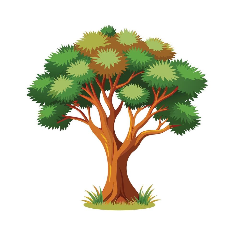 Beautiful Single Big Tree Illustration vector