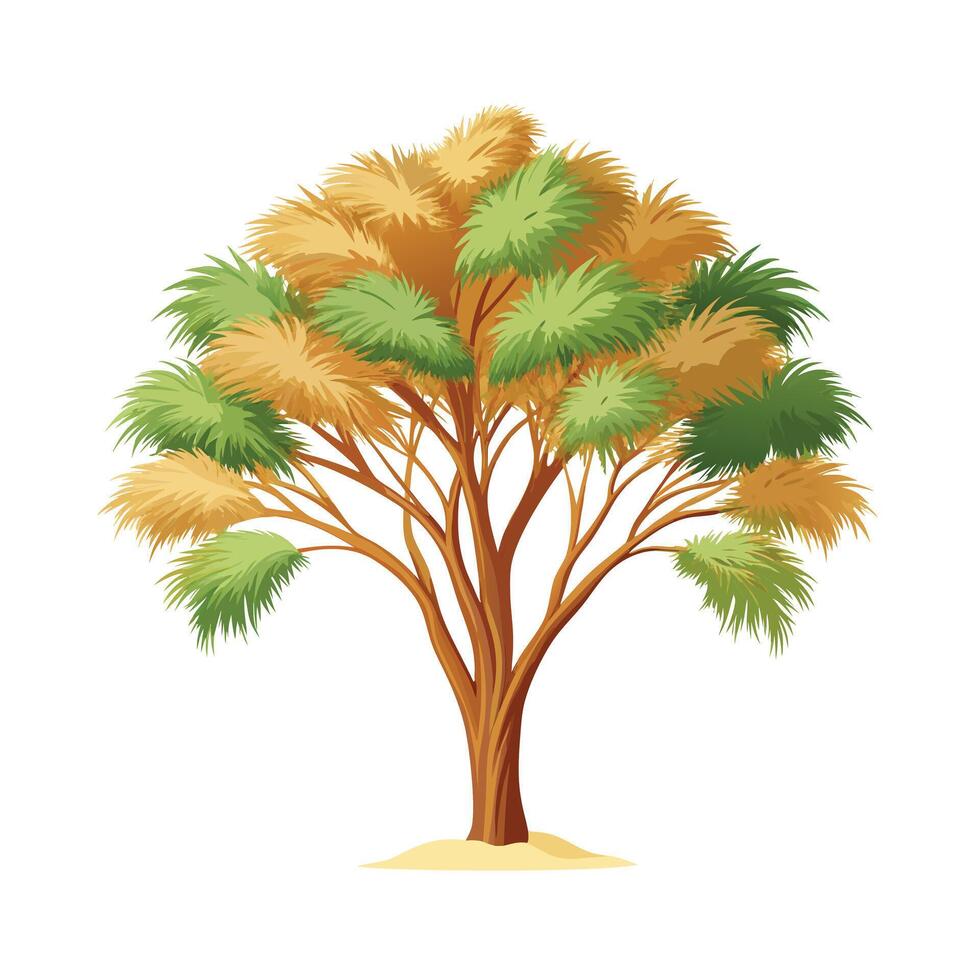 Beautiful Single Big Tree Illustration vector