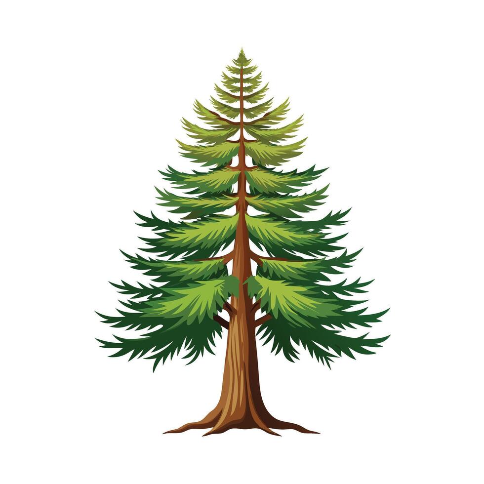 Beautiful Single Big Tree Illustration vector