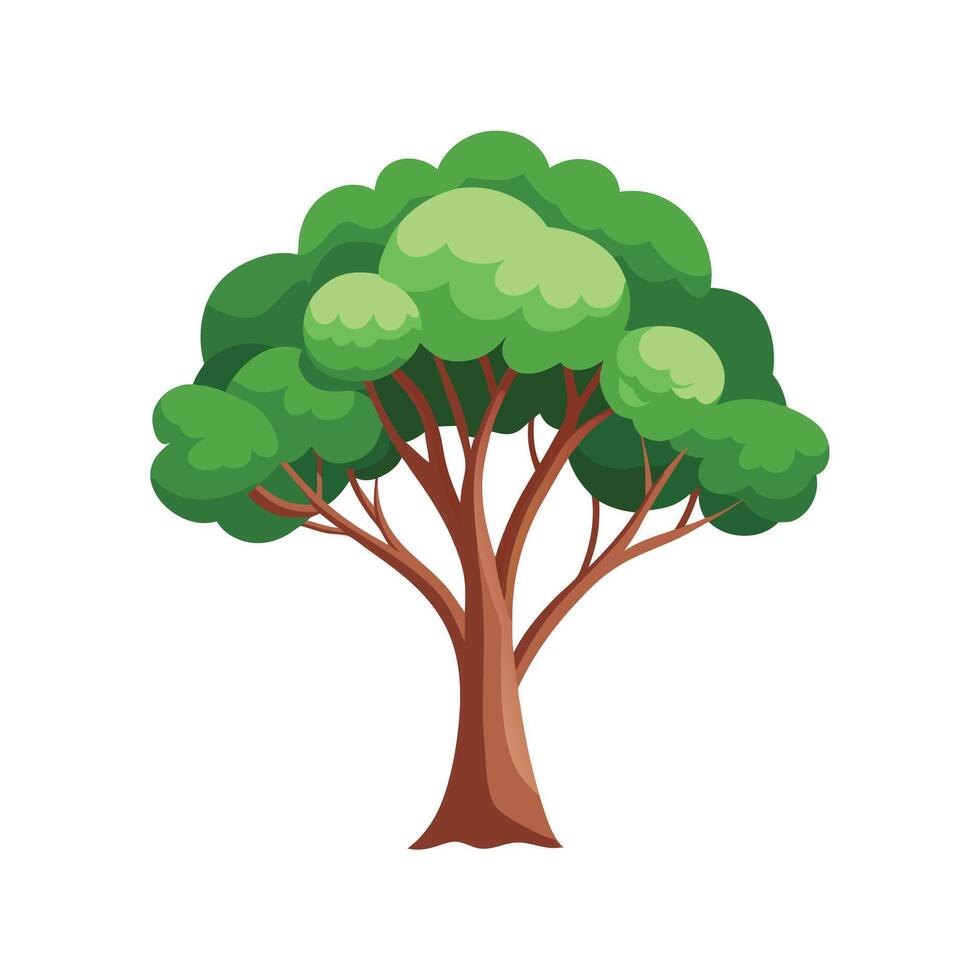 Beautiful Single Big Tree Illustration vector