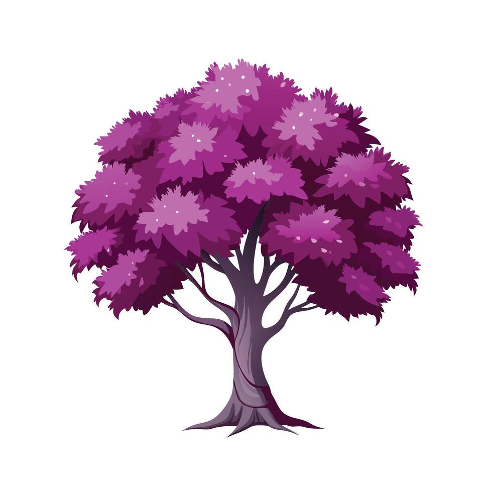 Beautiful Single Big Tree Illustration vector