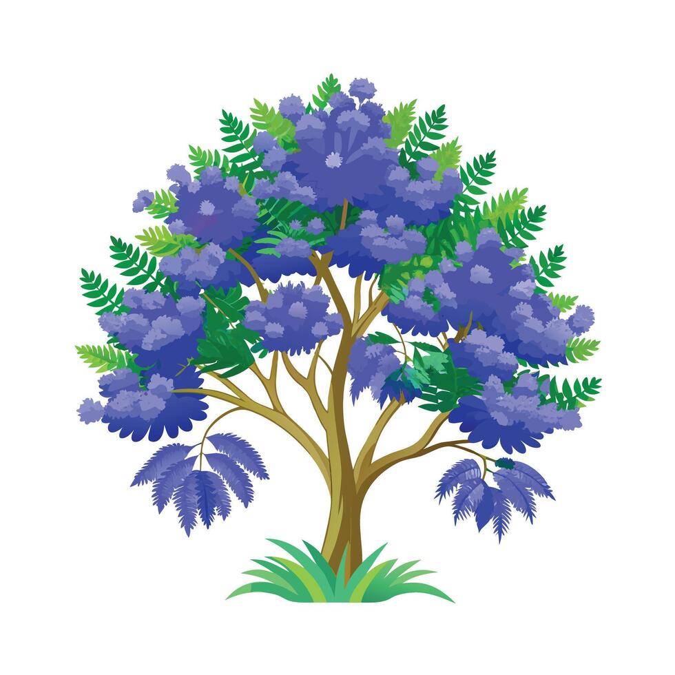 Beautiful Single Big Tree Illustration vector