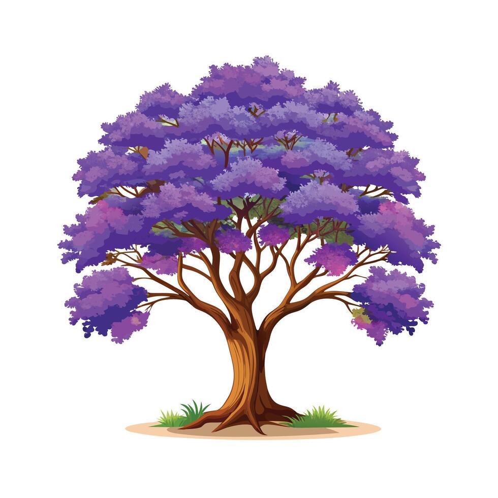 Beautiful Single Big Tree Illustration vector
