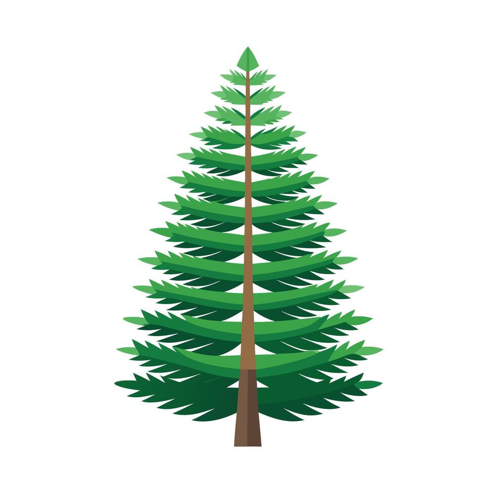 Beautiful Single Big Tree Illustration vector