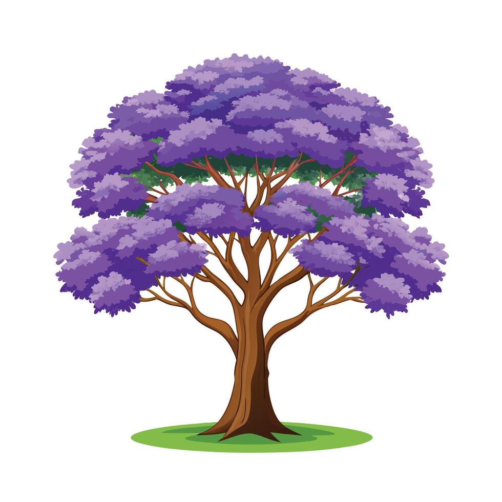 Beautiful Single Big Tree Illustration vector