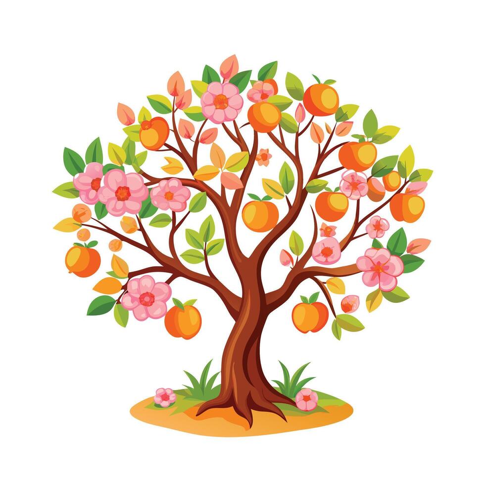 Beautiful Single Big Tree Illustration vector