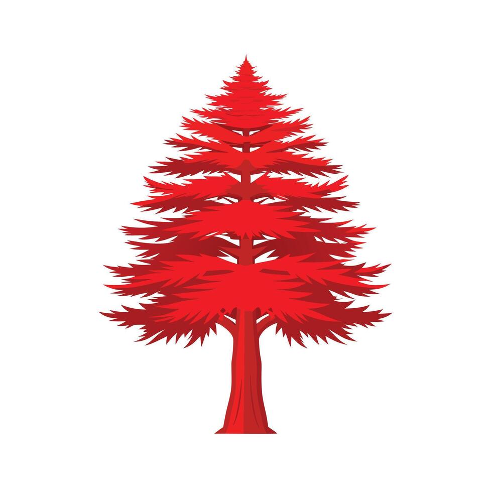 Beautiful Single Big Tree Illustration vector