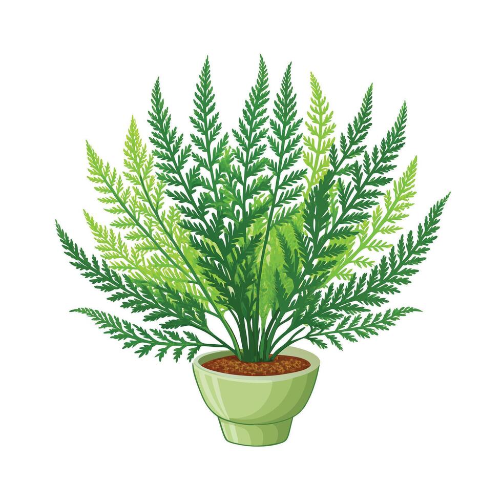 Beautiful Flowerpot Houseplant Illustration vector