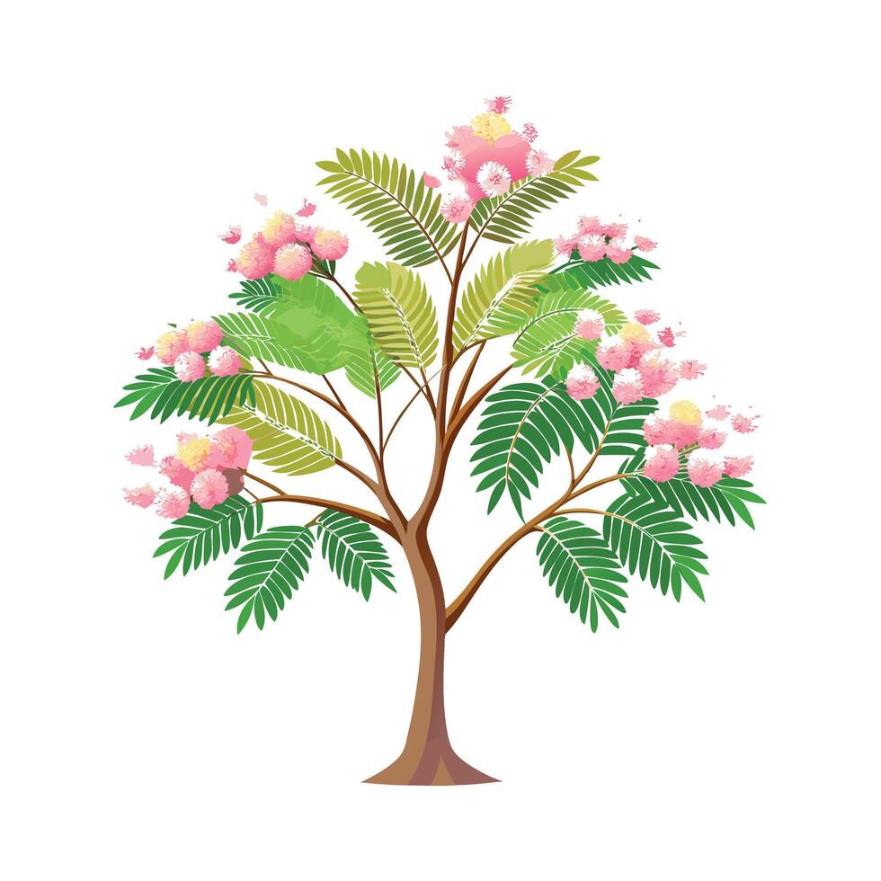 Beautiful Single Big Tree Illustration vector
