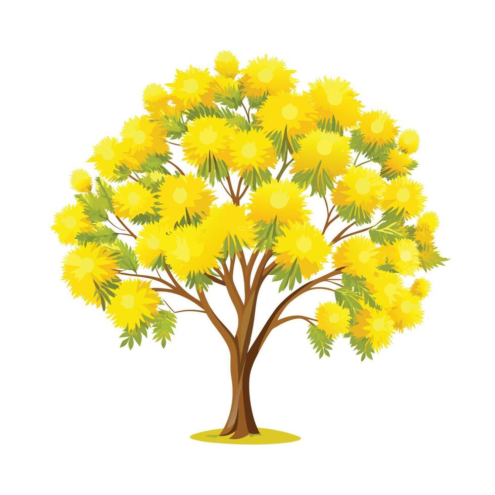 Beautiful Single Big Tree Illustration vector