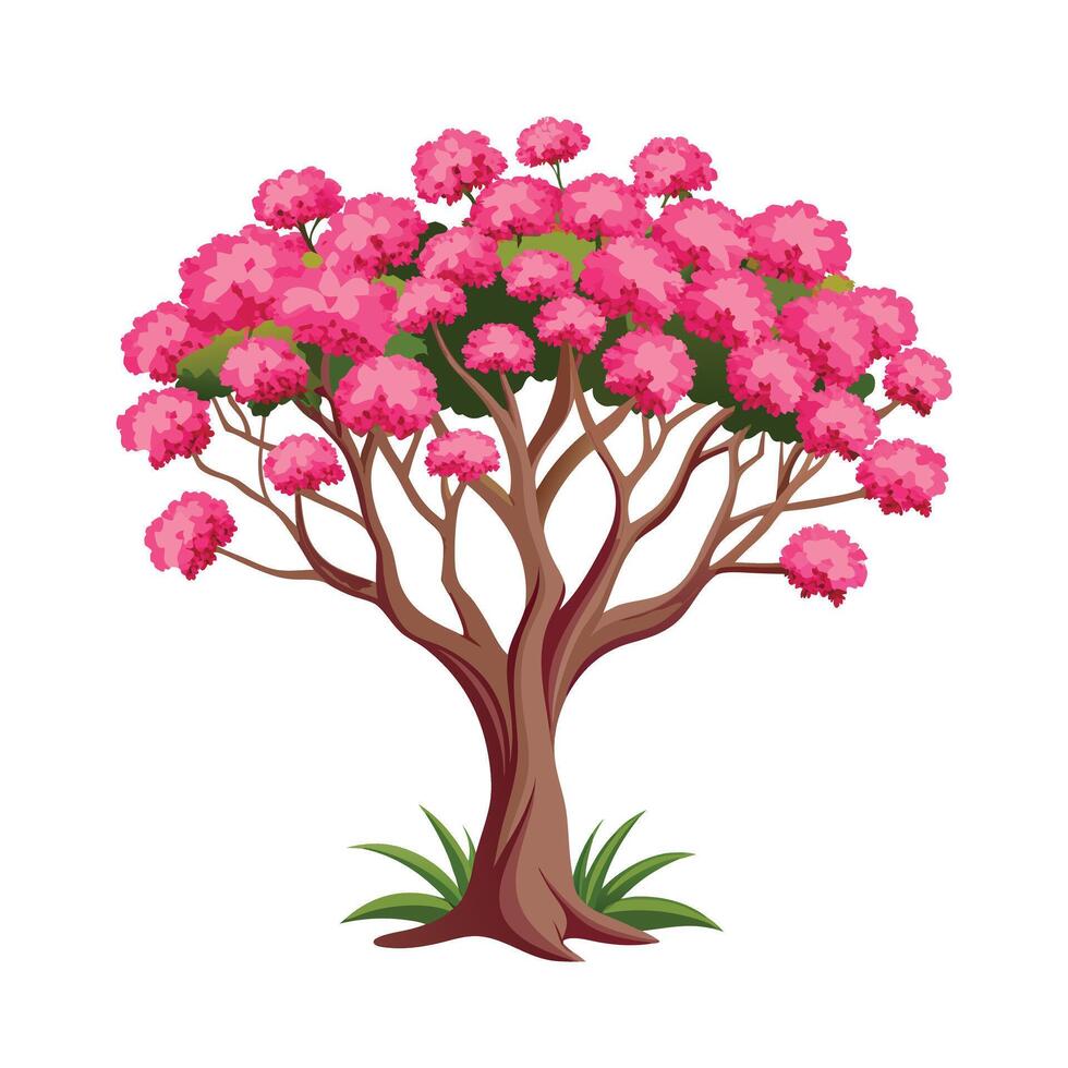 Beautiful Single Big Tree Illustration vector