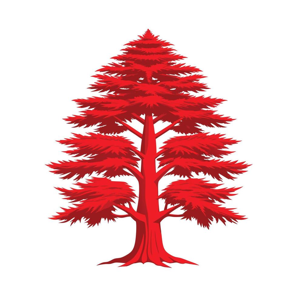 Beautiful Single Big Tree Illustration vector
