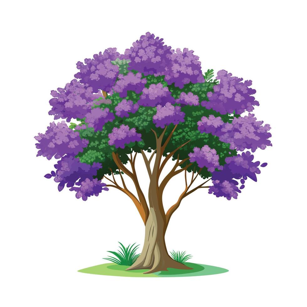 Beautiful Single Big Tree Illustration vector