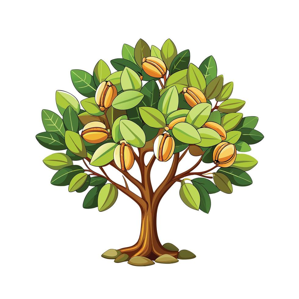 Beautiful Single Big Tree Illustration vector