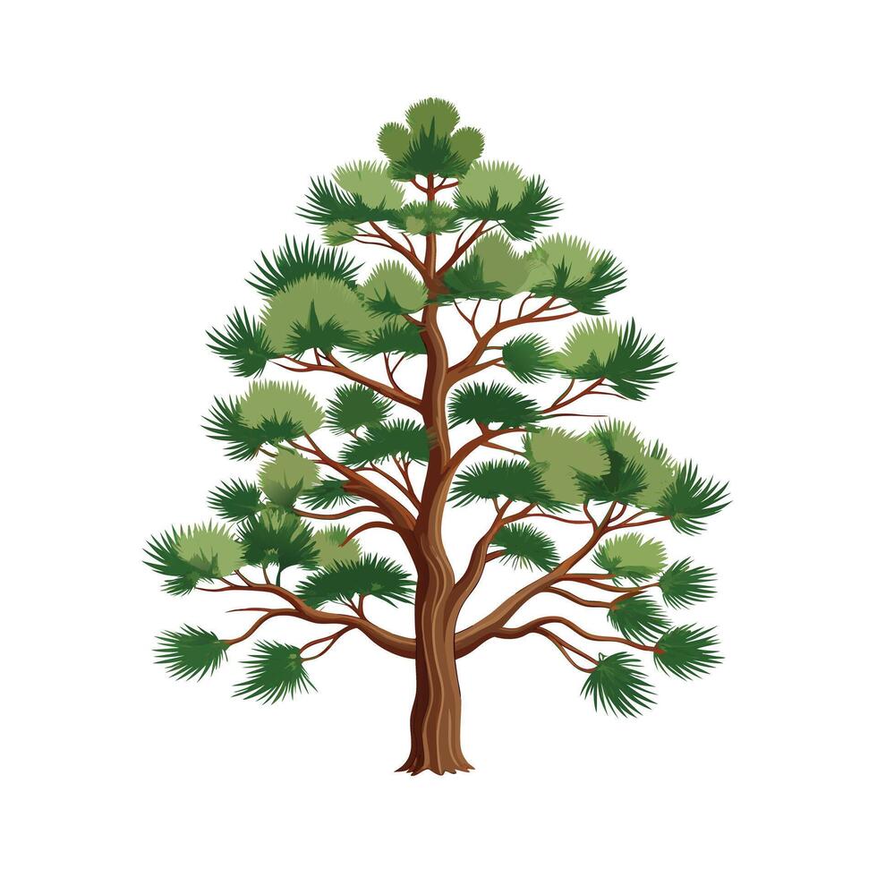 Beautiful Single Big Tree Illustration vector