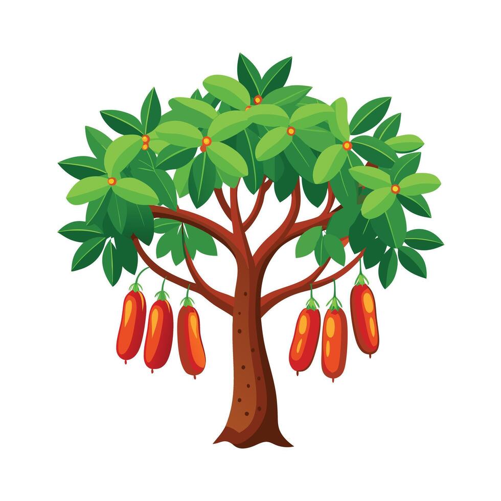 Beautiful Single Big Tree Illustration vector