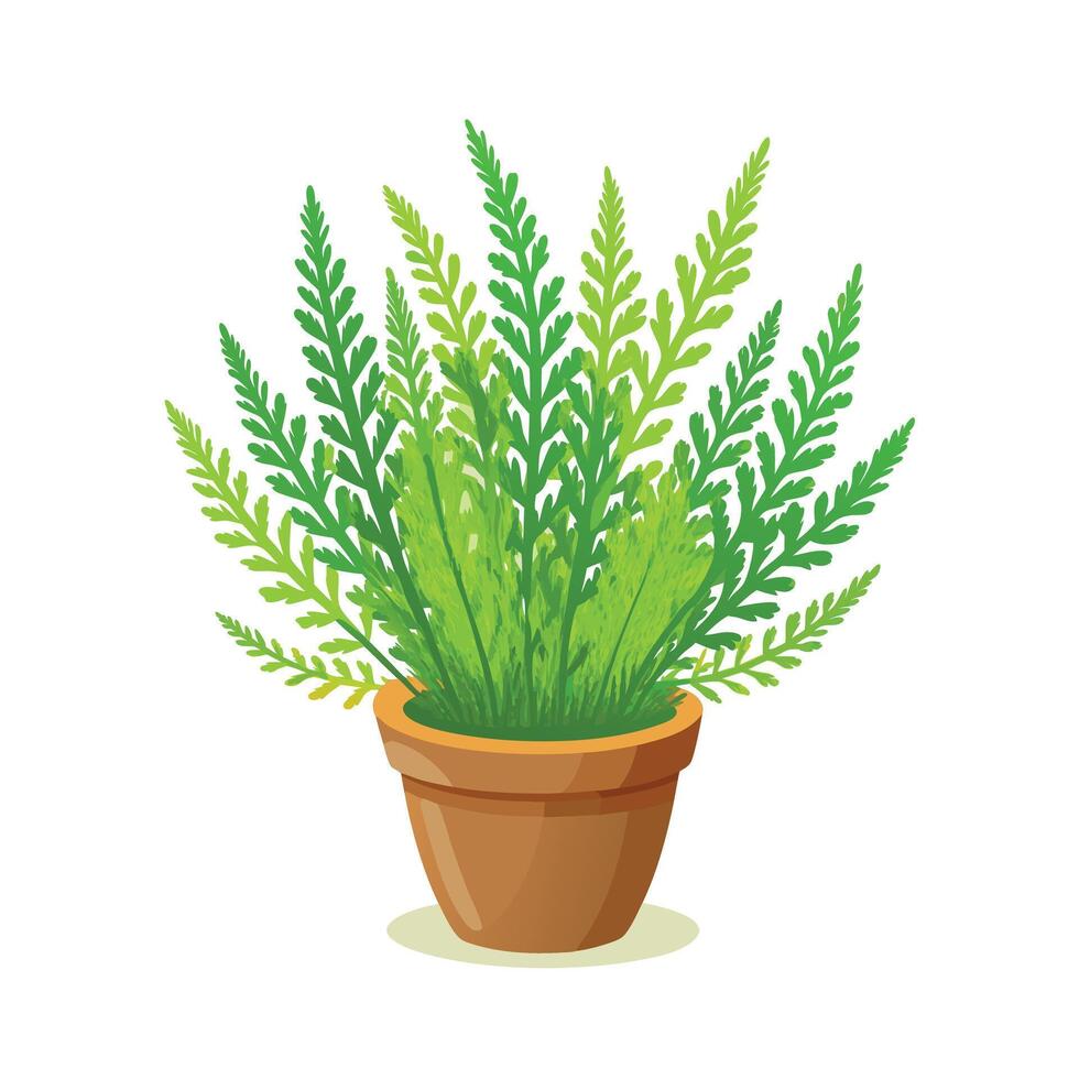 Beautiful Flowerpot Houseplant Illustration vector