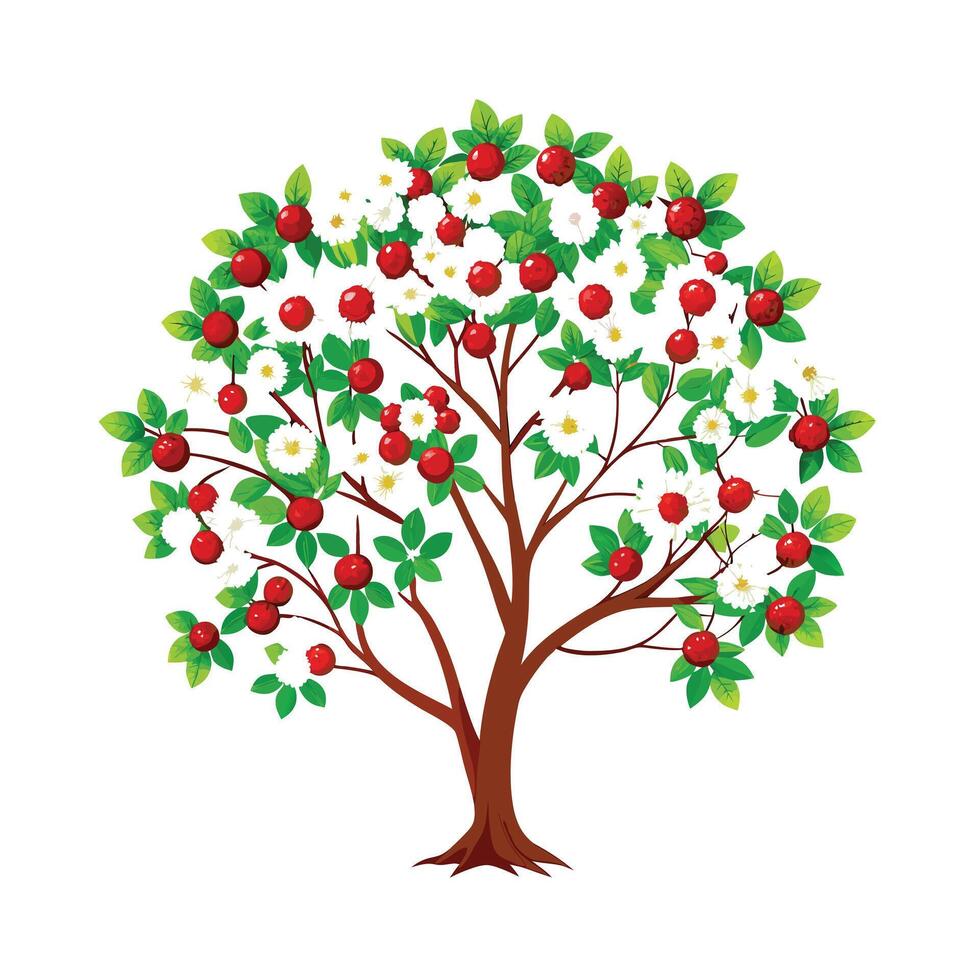 Beautiful Single Big Tree Illustration vector