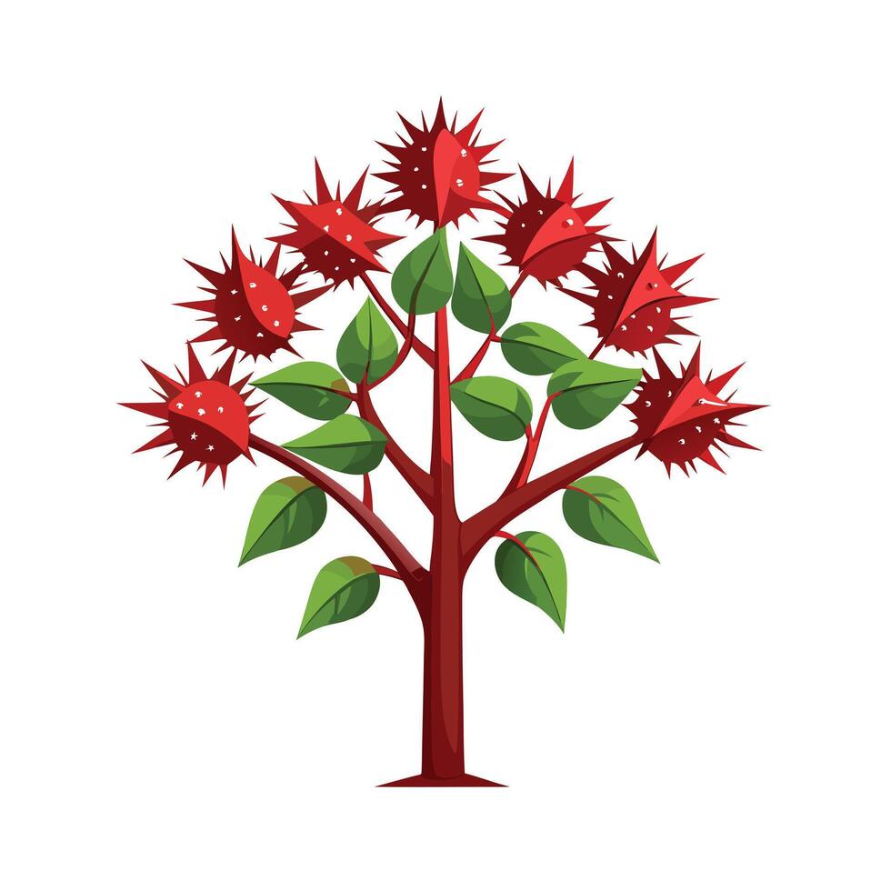 Beautiful Single Big Tree Illustration vector