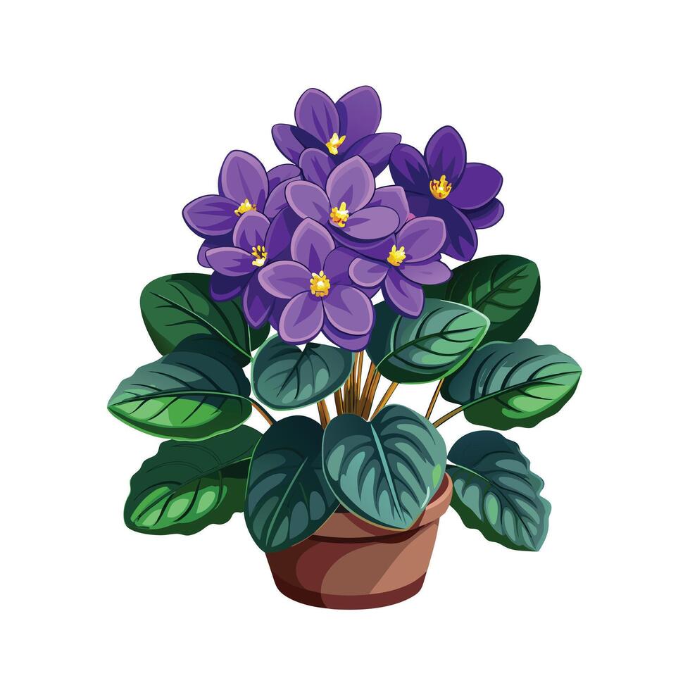 Beautiful Flowerpot Houseplant Illustration vector