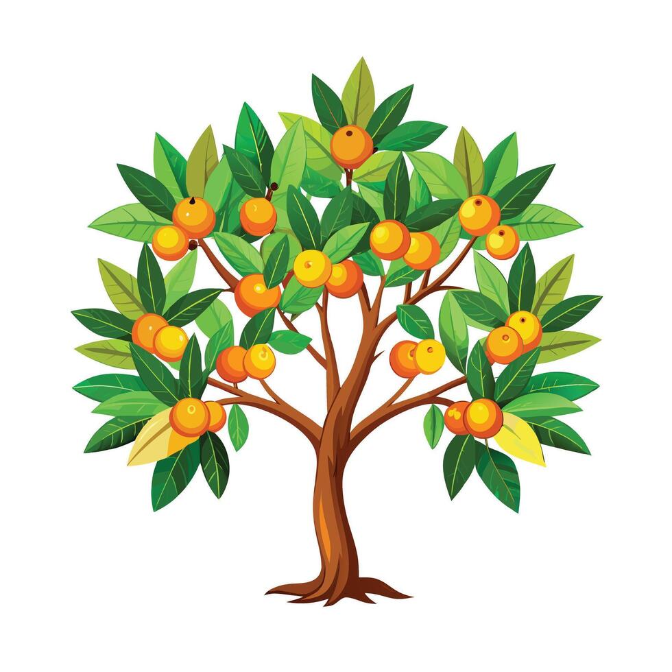 Beautiful Single Big Tree Illustration vector