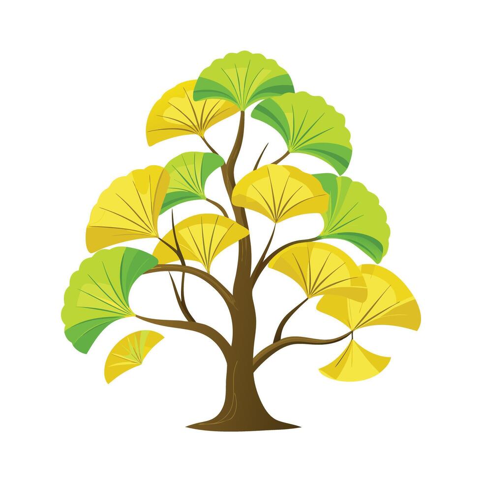 Beautiful Single Big Tree Illustration vector