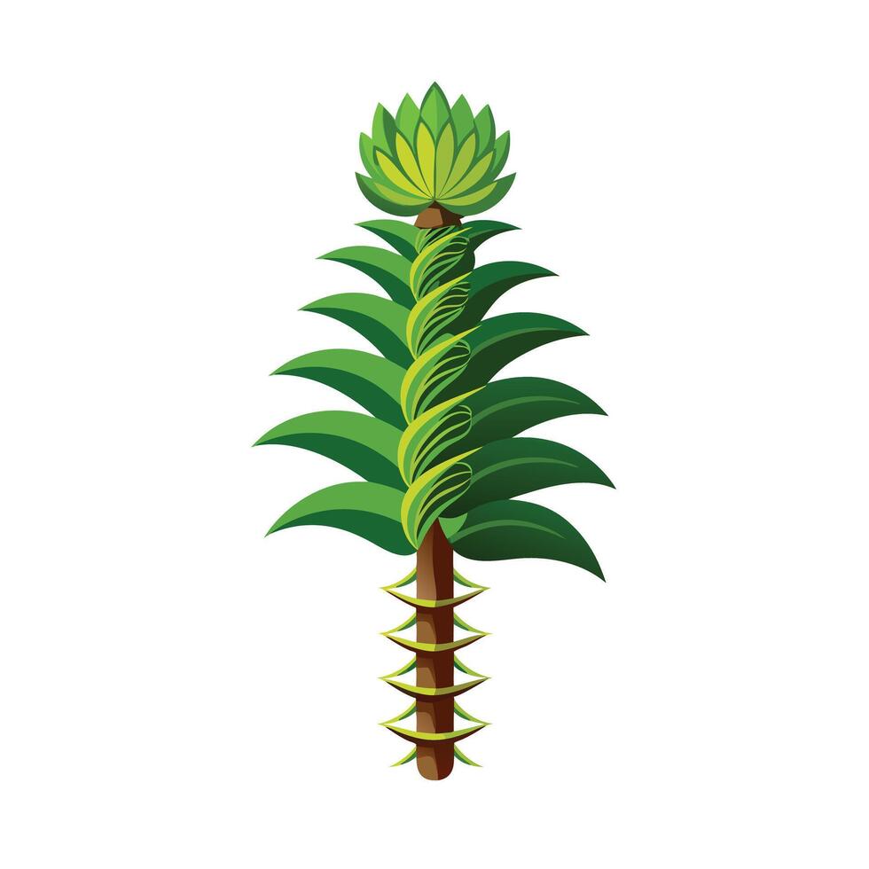 Beautiful Single Big Tree Illustration vector