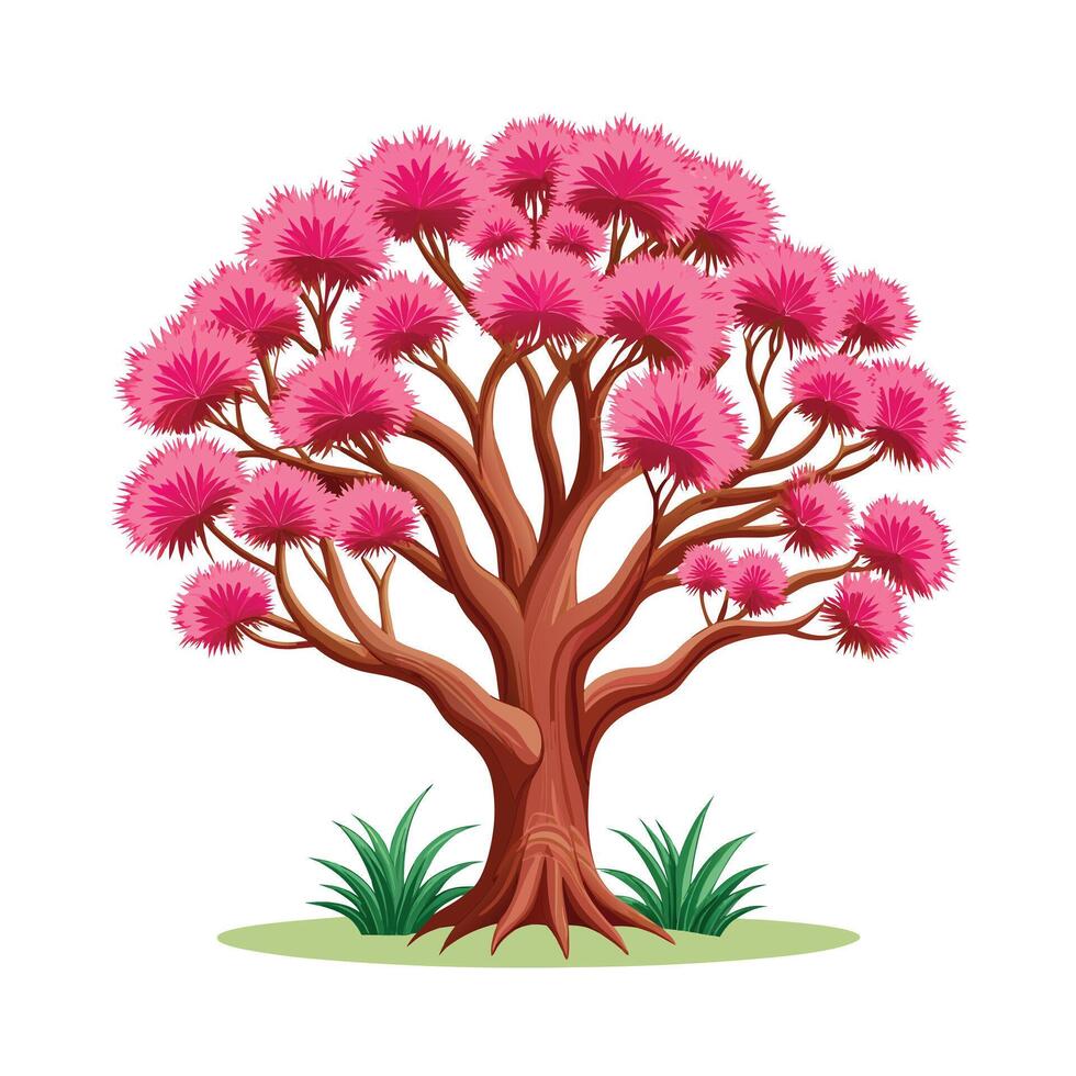 Beautiful Single Big Tree Illustration vector