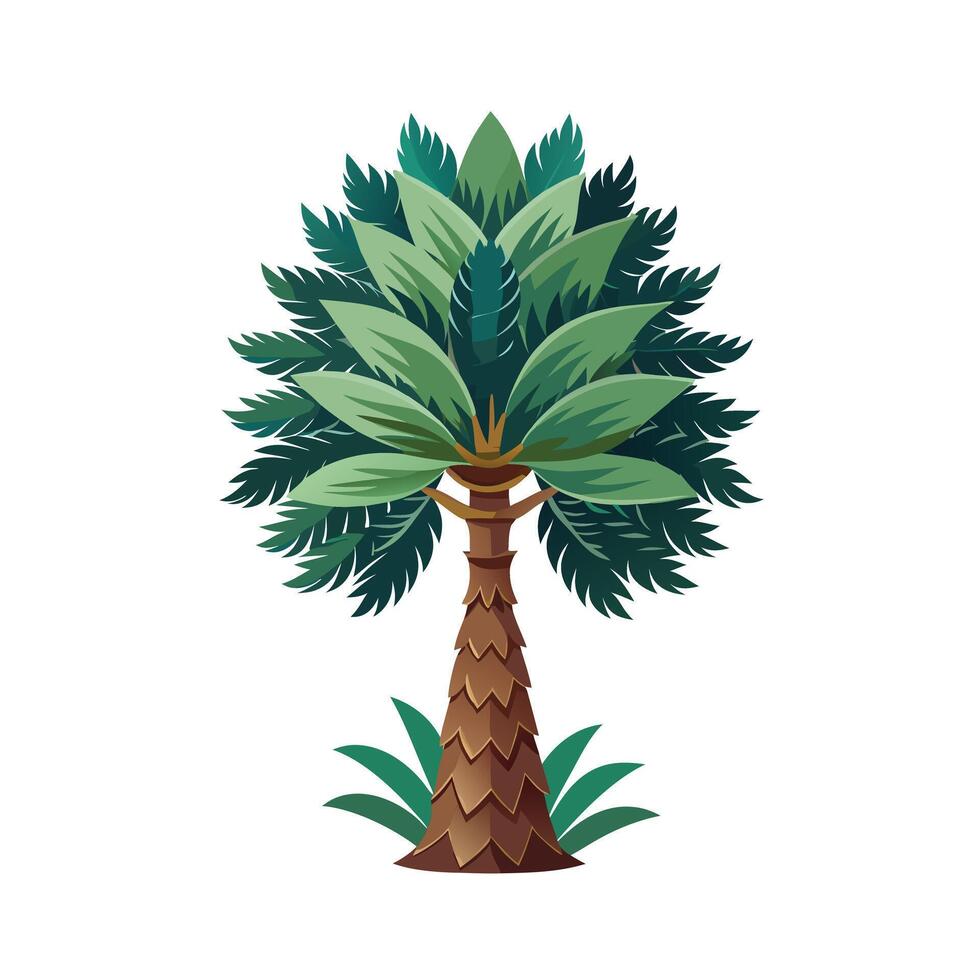 Beautiful Single Big Tree Illustration vector
