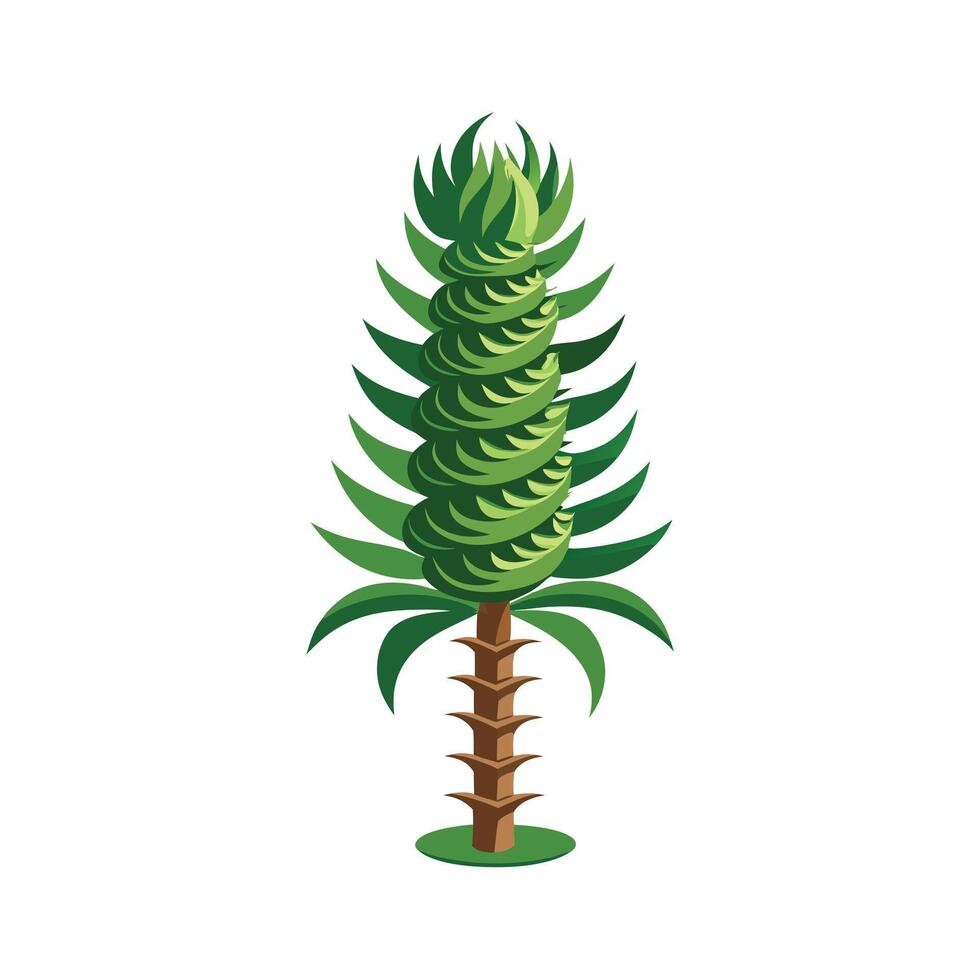 Beautiful Single Big Tree Illustration vector