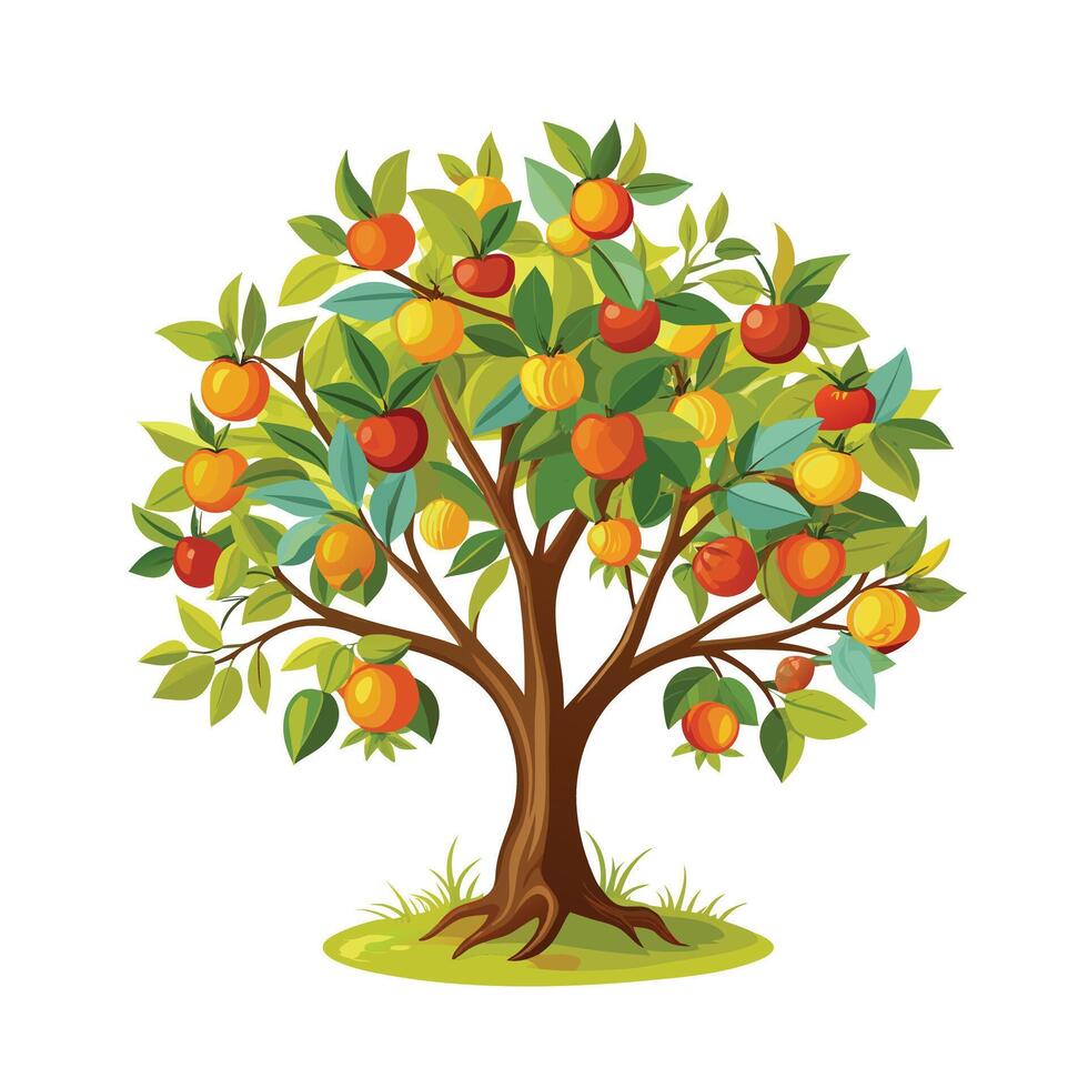 Beautiful Single Big Tree Illustration vector