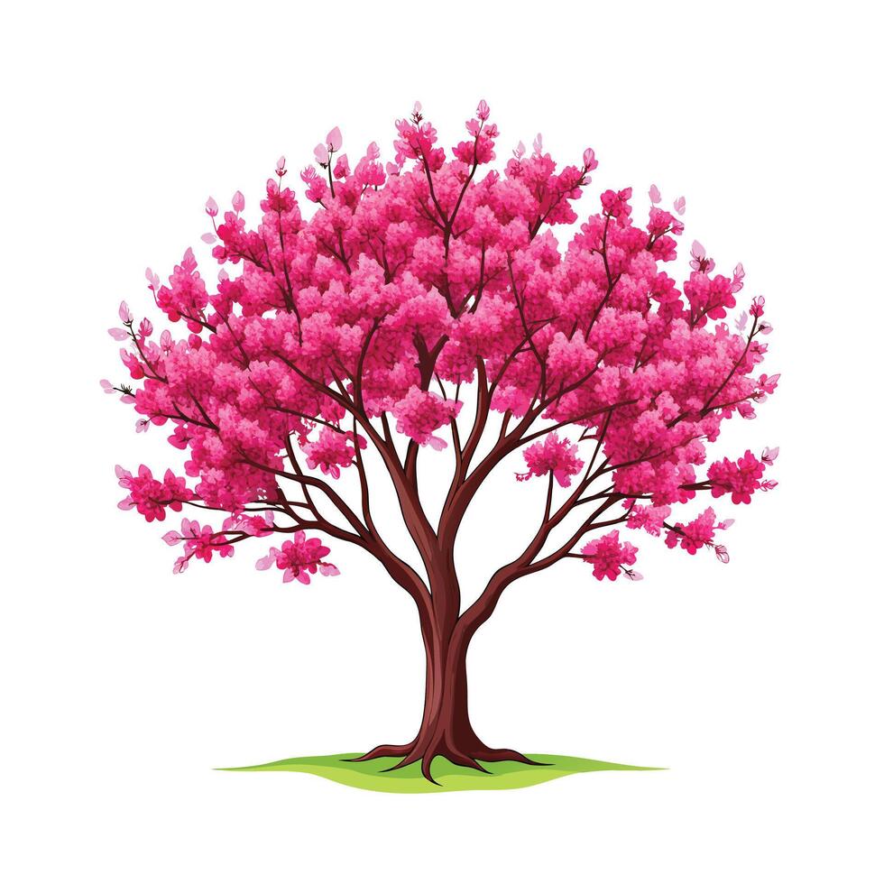 Beautiful Single Big Tree Illustration vector