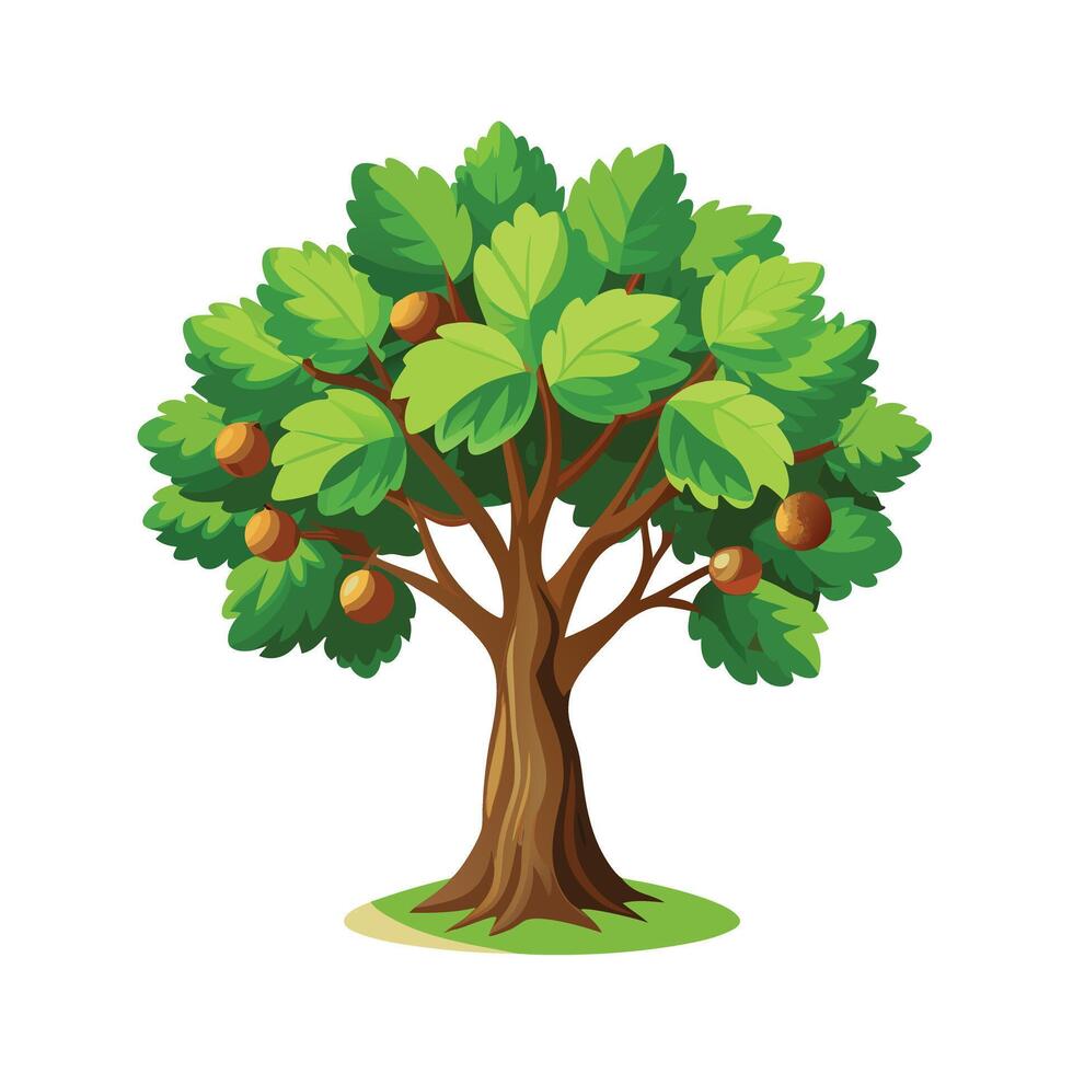 Beautiful Single Big Tree Illustration vector