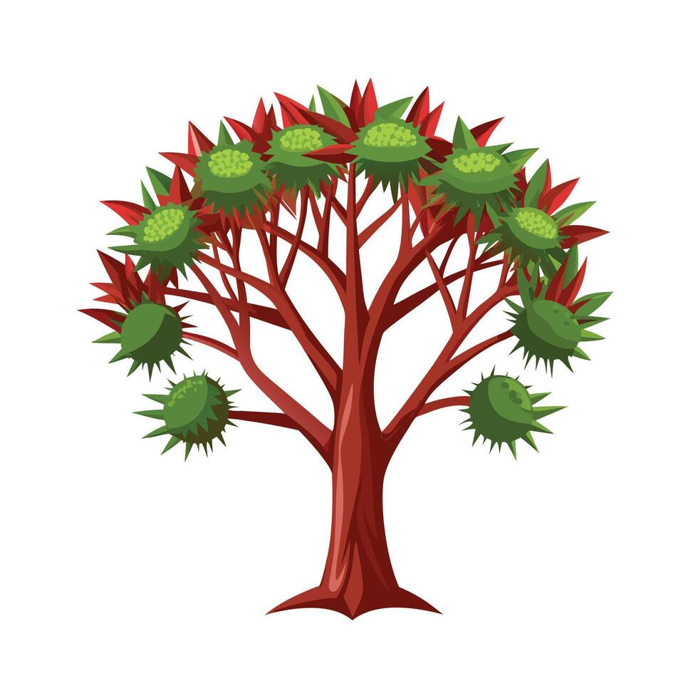 Beautiful Single Big Tree Illustration vector