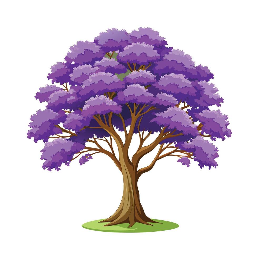 Beautiful Single Big Tree Illustration vector