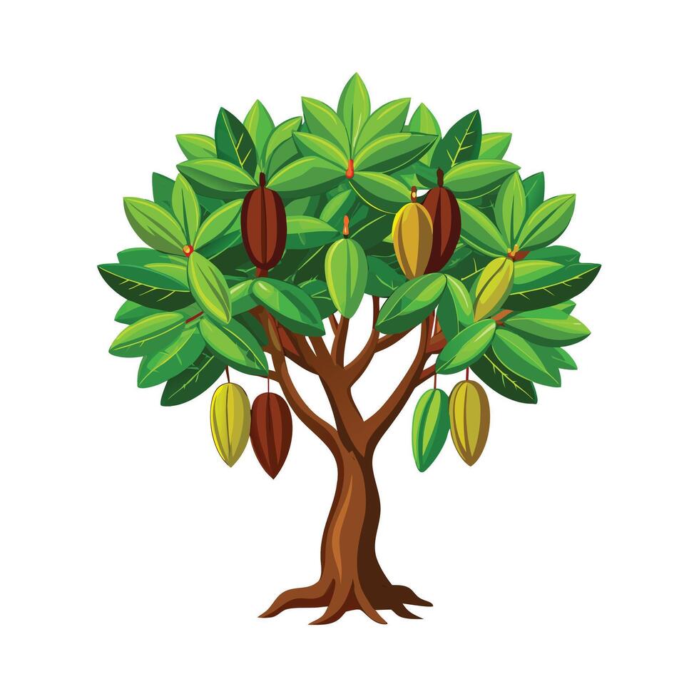 Beautiful Single Big Tree Illustration vector