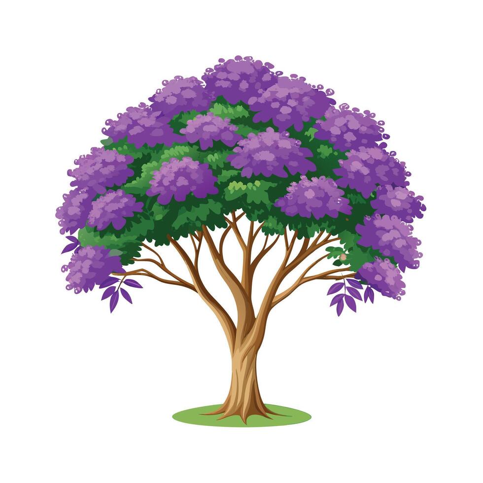 Beautiful Single Big Tree Illustration vector
