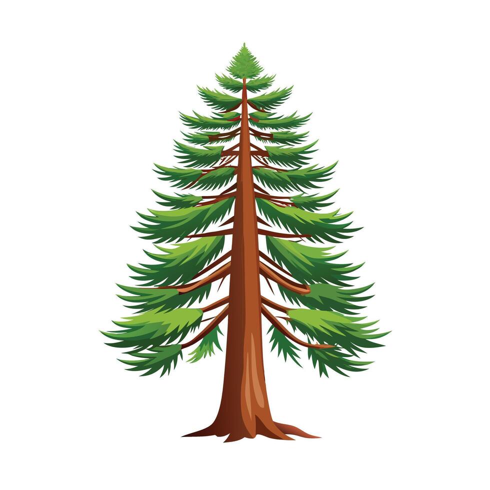 Beautiful Single Big Tree Illustration vector