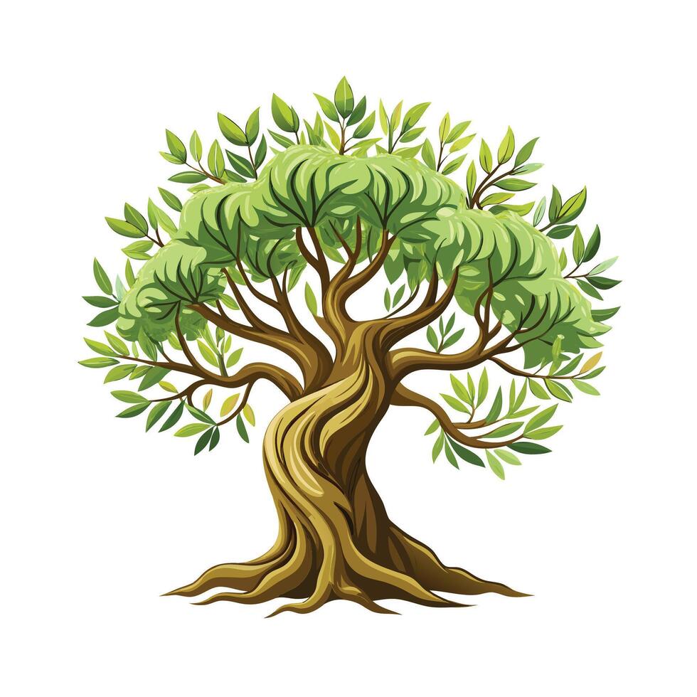 Beautiful Single Big Tree Illustration vector