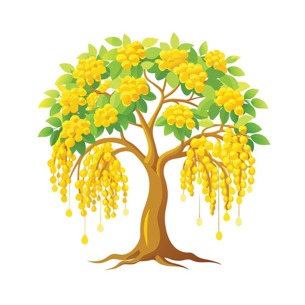 Beautiful Single Big Tree Illustration vector