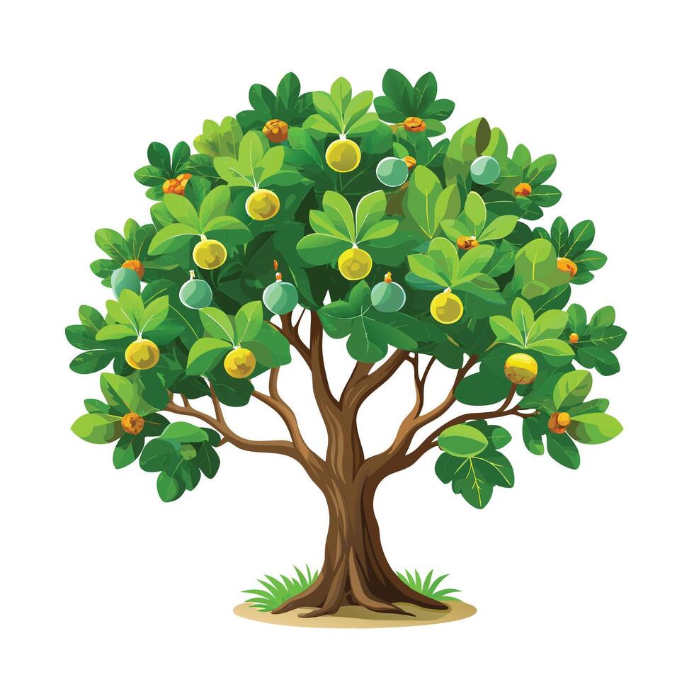 Beautiful Single Big Tree Illustration vector