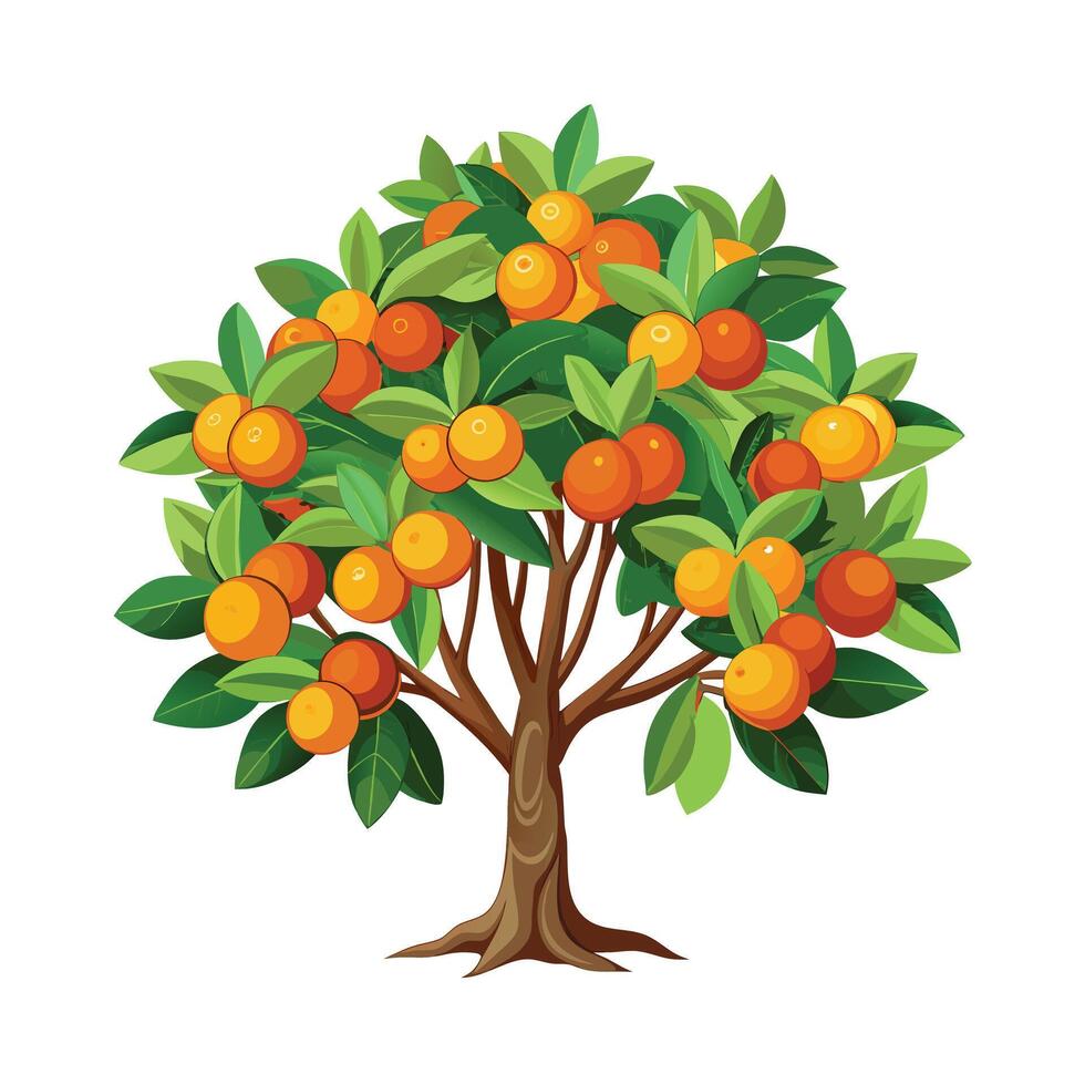 Beautiful Single Big Tree Illustration vector