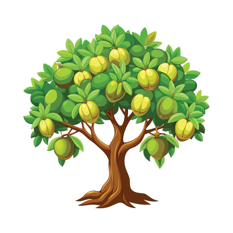 Beautiful Single Big Tree Illustration vector