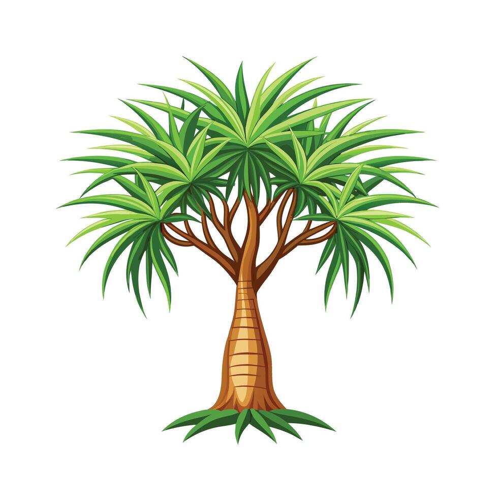 Beautiful Single Big Tree Illustration vector