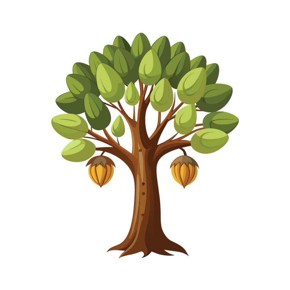 Beautiful Single Big Tree Illustration vector