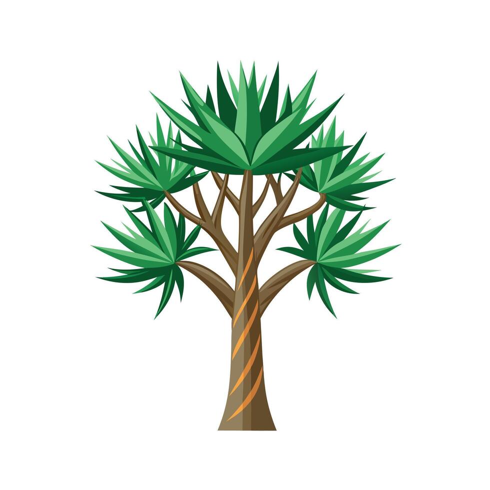 Beautiful Single Big Tree Illustration vector