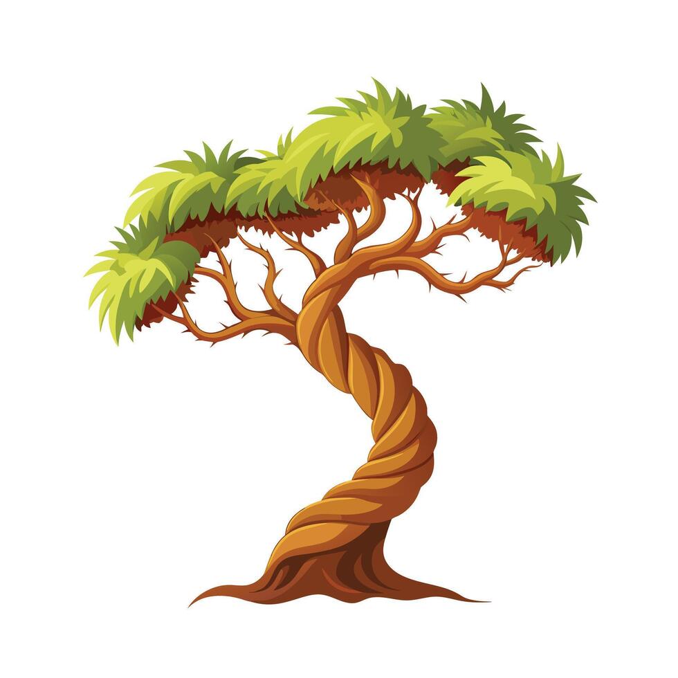 Beautiful Single Big Tree Illustration vector
