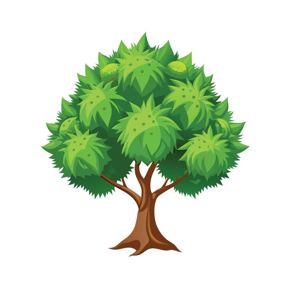 Beautiful Single Big Tree Illustration vector