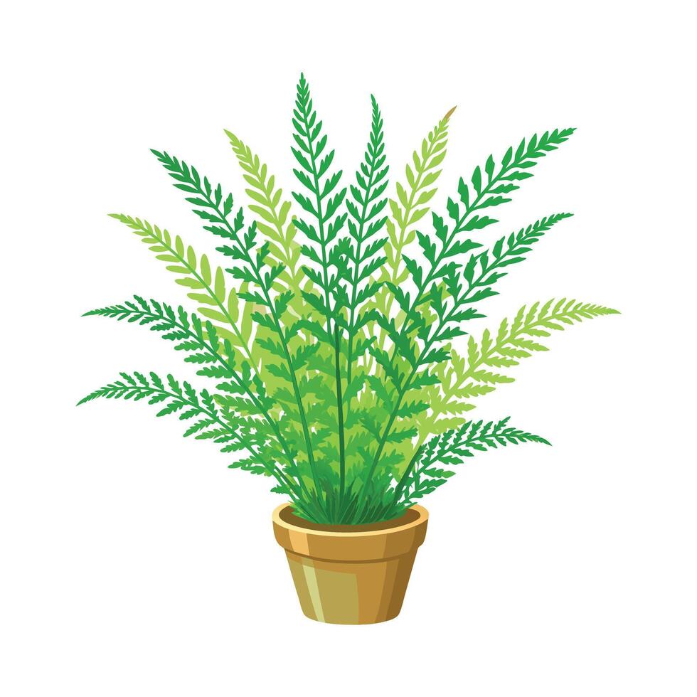Beautiful Flowerpot Houseplant Illustration vector
